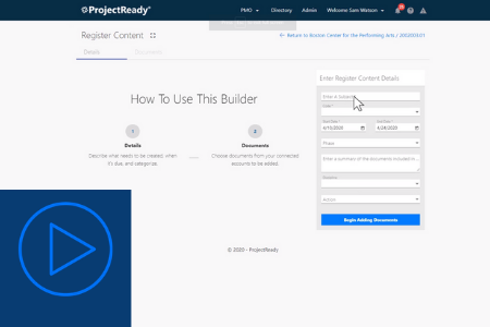 Document Control Workflow – Register Content