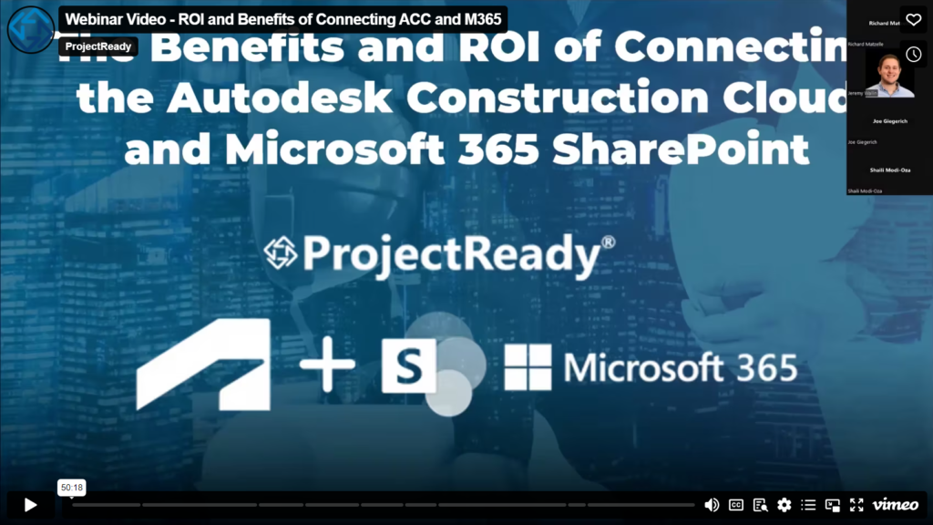 SharePoint and Autodesk Construction Cloud Webinar | ProjectReady