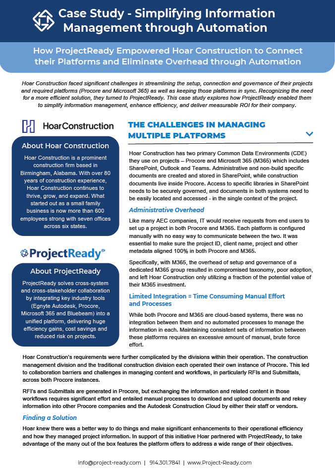 Takraf Case Study - Microsoft 365 and Autodesk Construction Cloud