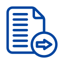 Document icon with a share arrow, indicating the share action | ProjectReady